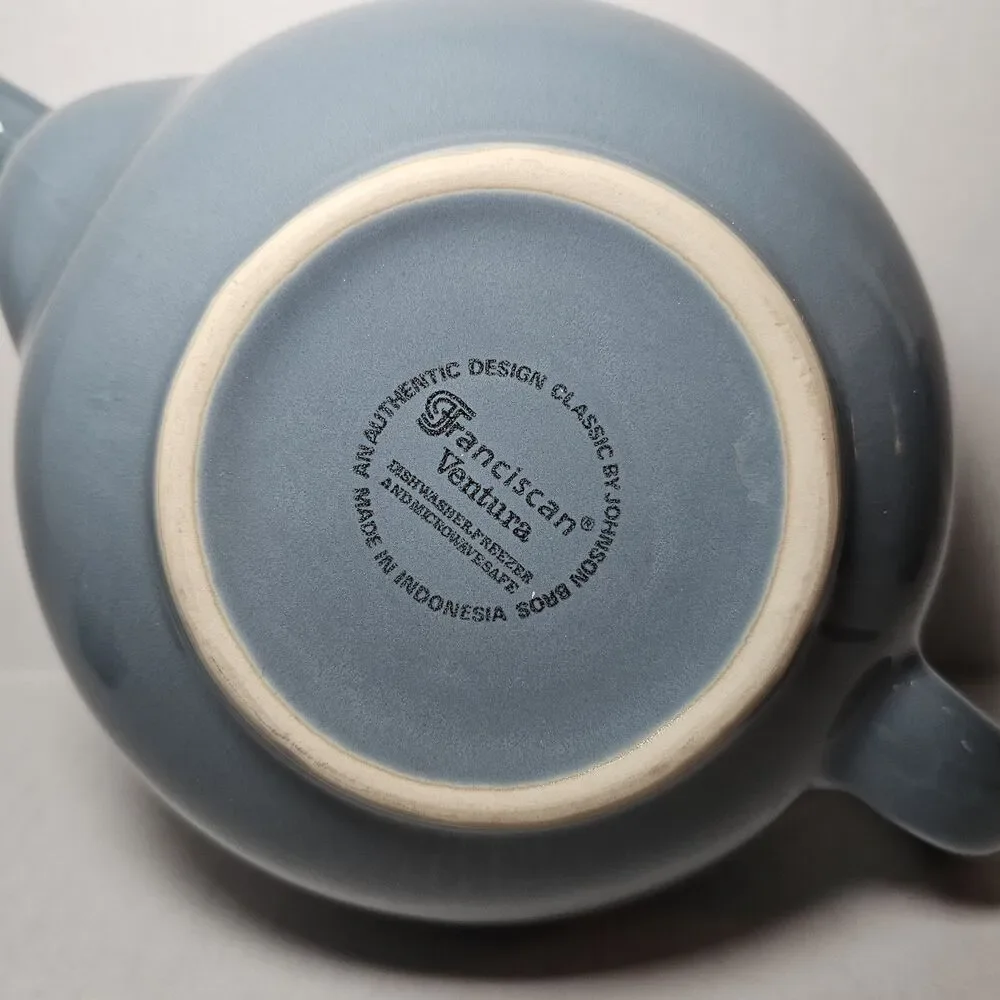 Franciscan Ventura Blue Teapot Johnson Bros Farmhouse Traditional Cottage
